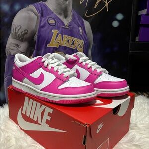 Nike Pink and White Sneakers